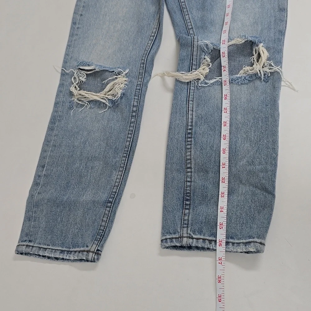Free People Distressed Straight Leg Jeans